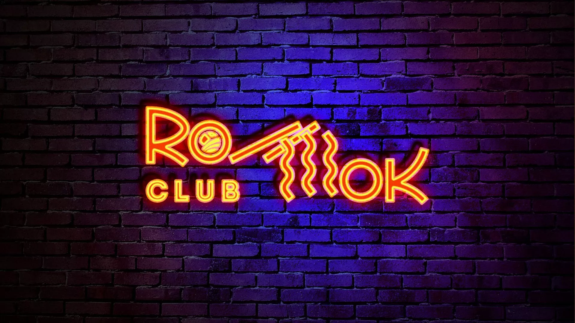 Разработка интерьерной вывески суши-бара «Roll Wok Club» в Опочке
